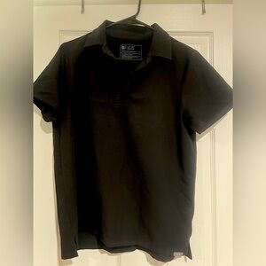 Figs Black Polo Shirt Classic Style